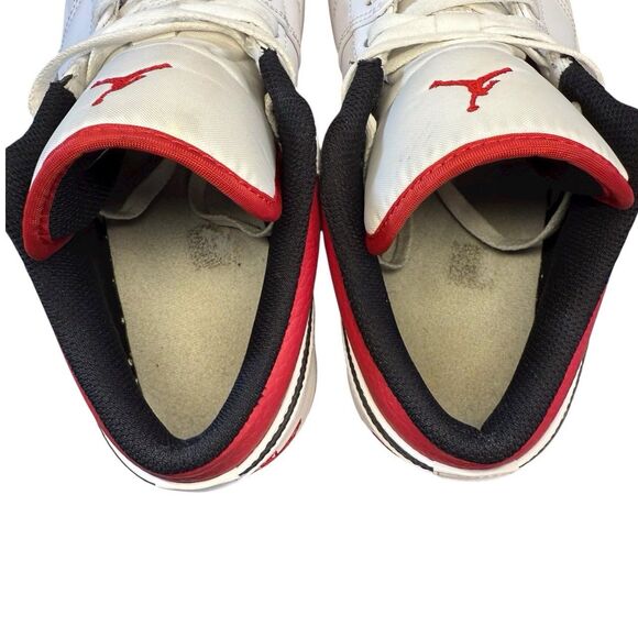 Nike Air Jordan 1 Low White University Red 553558-118 Size 9 Men Excellent Cond. - Picture 8 of 8